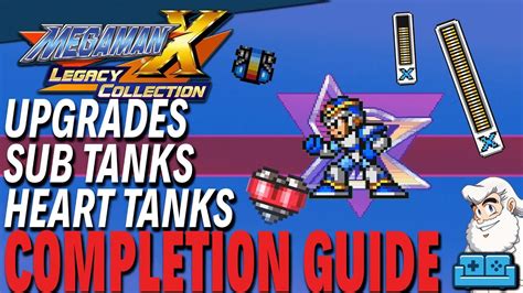 mega man x upgrades|Mega Man X Legacy Collection: MMX1 All Upgrades, Sub Tanks & Heart.